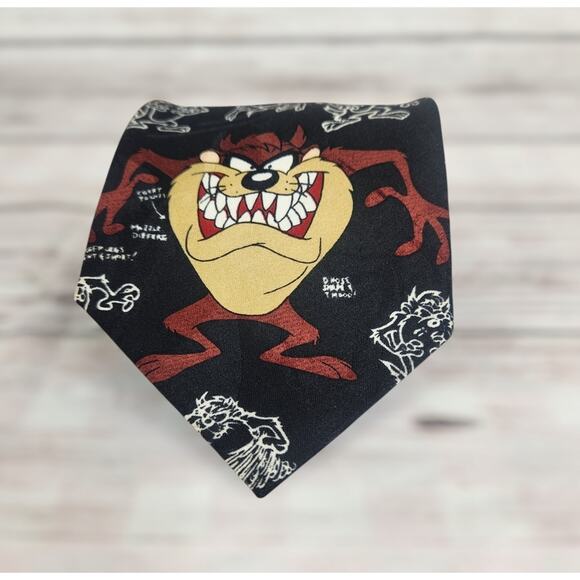 Looney Tunes Tasmanian Devil Vintage 1995 OS Black & White Taz - Picture 1 of 5